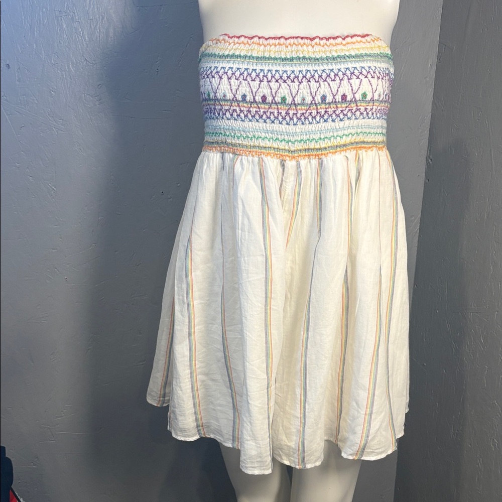 American Eagle Pride Collection White Halter Shorts with Removable Straps M NWT
